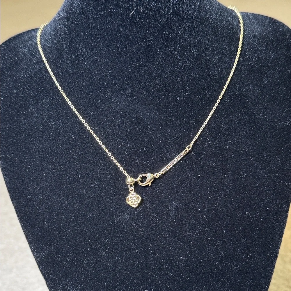 Kendra Scott Gold Necklace with Pink Pendant - Picture 6 of 7